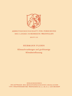 cover image of Klimaschwankungen und großräumige Klimabeeinflussung